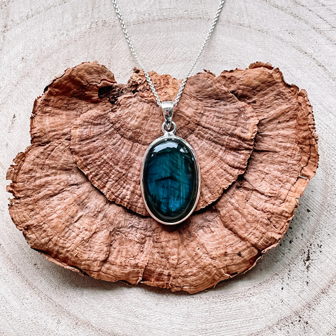 labradoriet blauwe luxe edelsteen hanger 925 sterling echt zilver