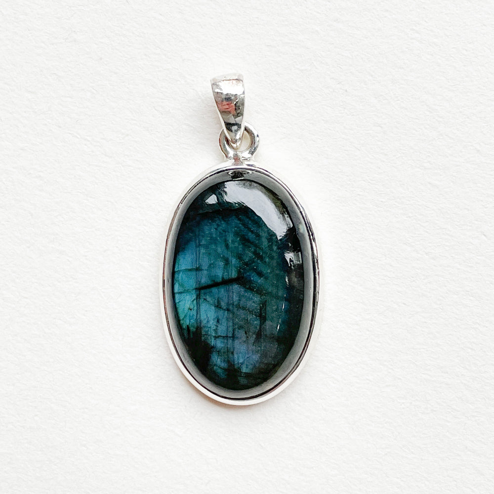 labradoriet blauwe luxe edelsteen hanger 925 sterling echt zilver