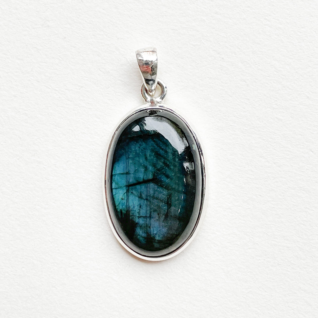 labradoriet blauwe luxe edelsteen hanger 925 sterling echt zilver