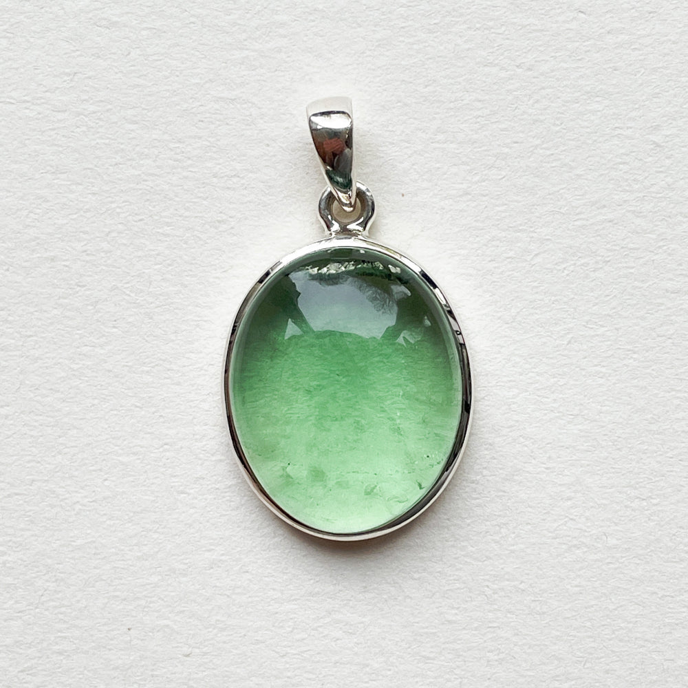 fluoriet groene luxe edelsteen hanger 925 sterling echt zilver