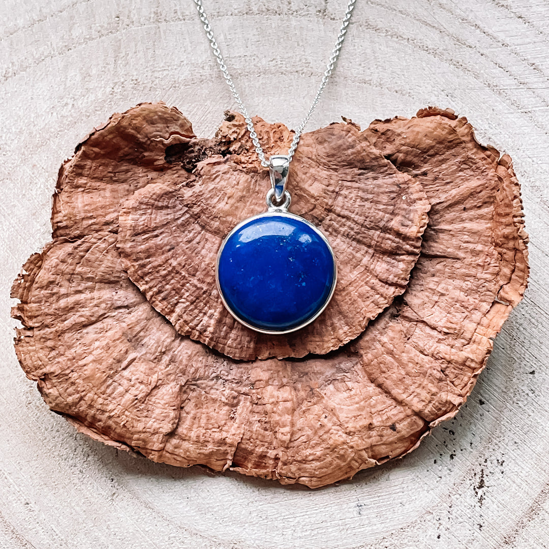 lapis lazuli blauwe luxe edelsteen hanger 925 sterling echt zilver