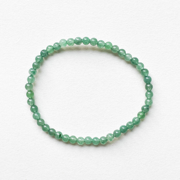 aventurijn groene kogelarmband 4mm edelsteen