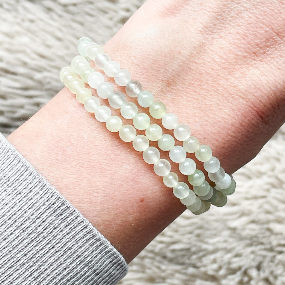 serpentijn groene kogelarmband 4mm edelsteen