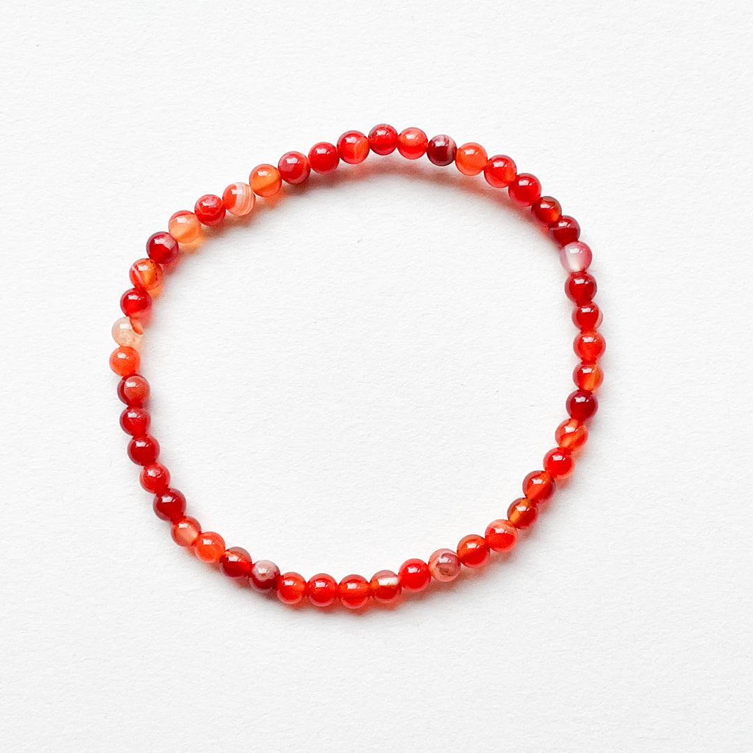 carneool oranje kogelarmband 4mm edelsteen