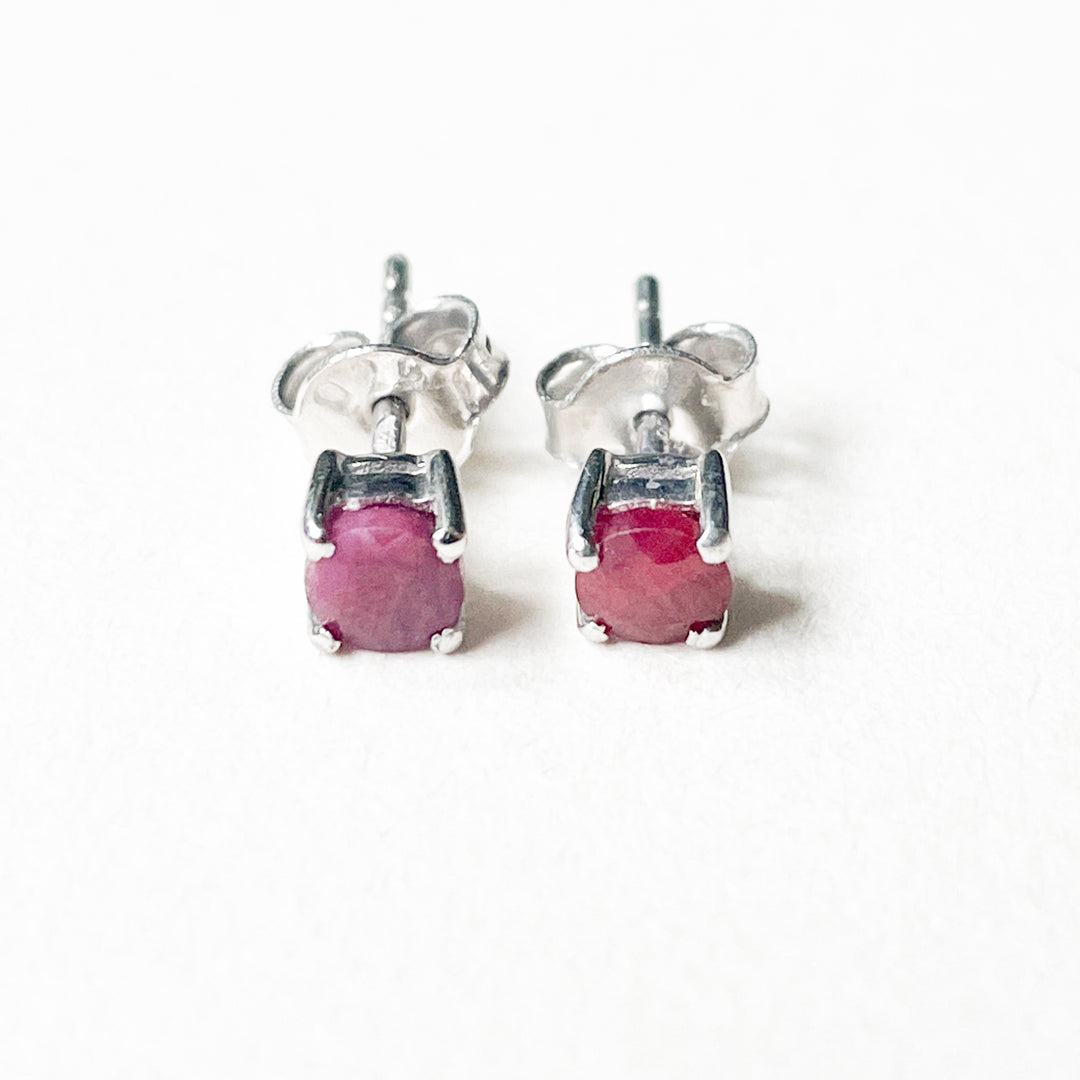 robijn edelsteen oorbellen oorknoppen 4mm studs