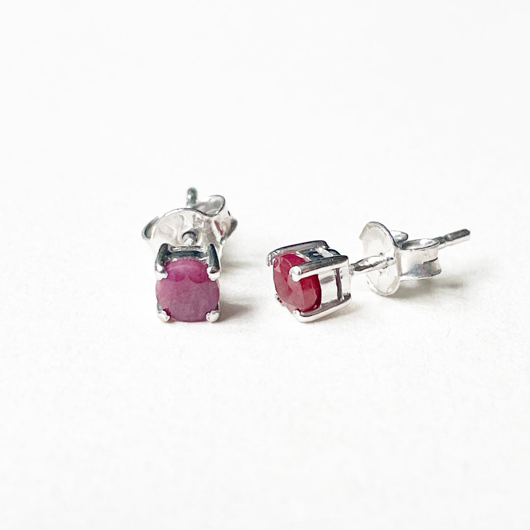 robijn edelsteen oorbellen oorknoppen 4mm studs