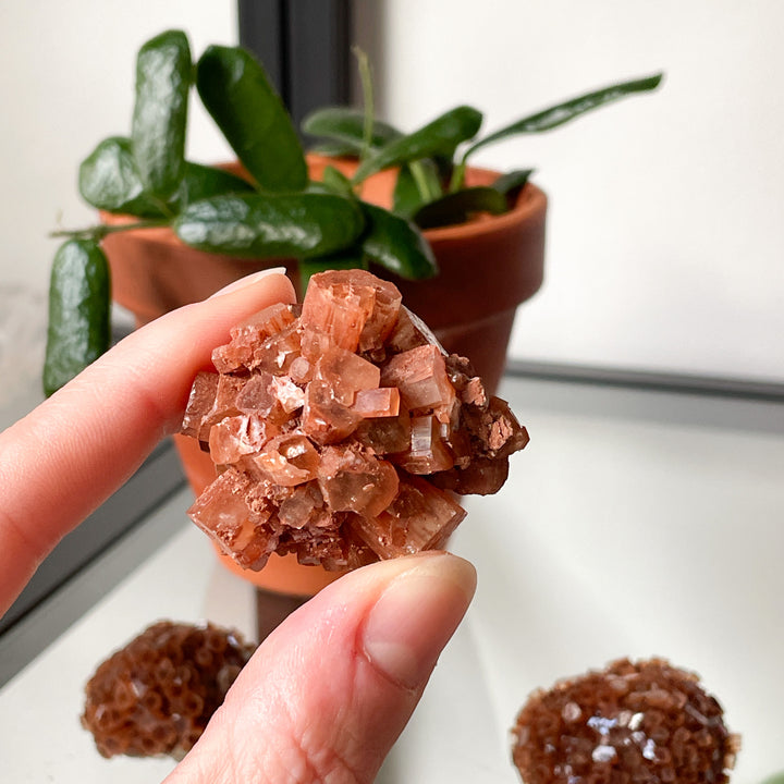 aragoniet bruine ruwe brok steen edelsteen mineralen