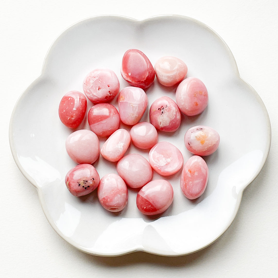 andes opaal roze edelsteen gepolijst knuffelsteen trommelsteen