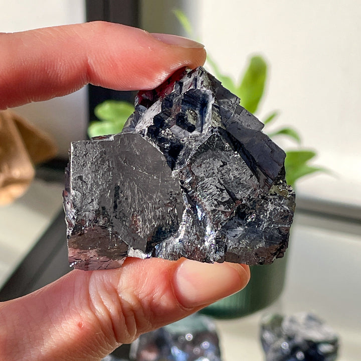 galeniet ruwe steen brok edelsteen mineralen zilver