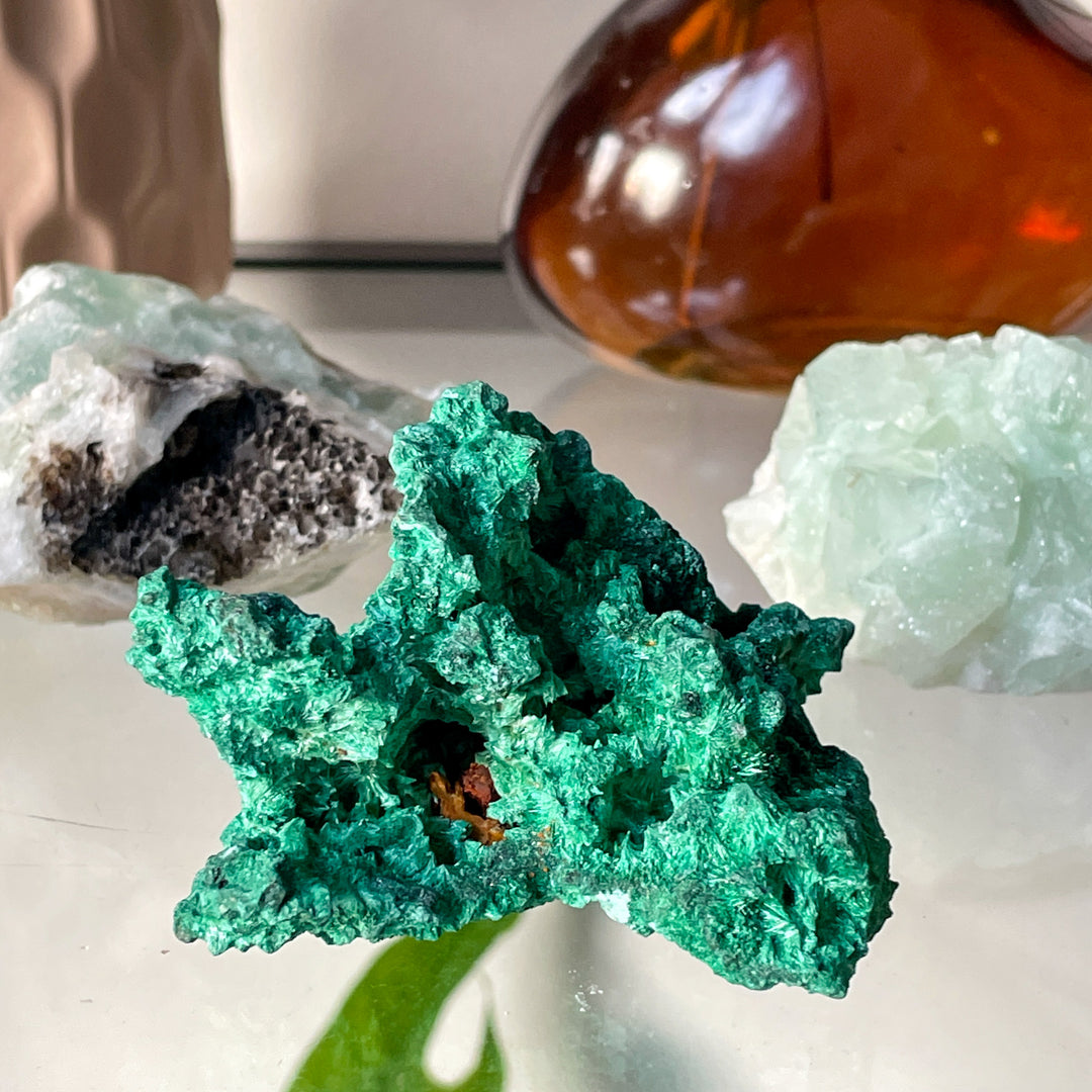 malachiet fiber groene cluster mineraal