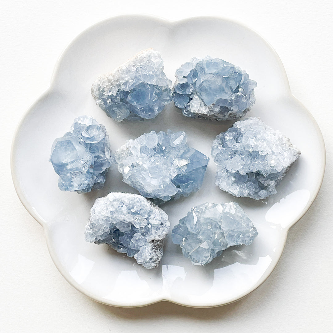 celestien ruwe brok steen edelsteen mineraal