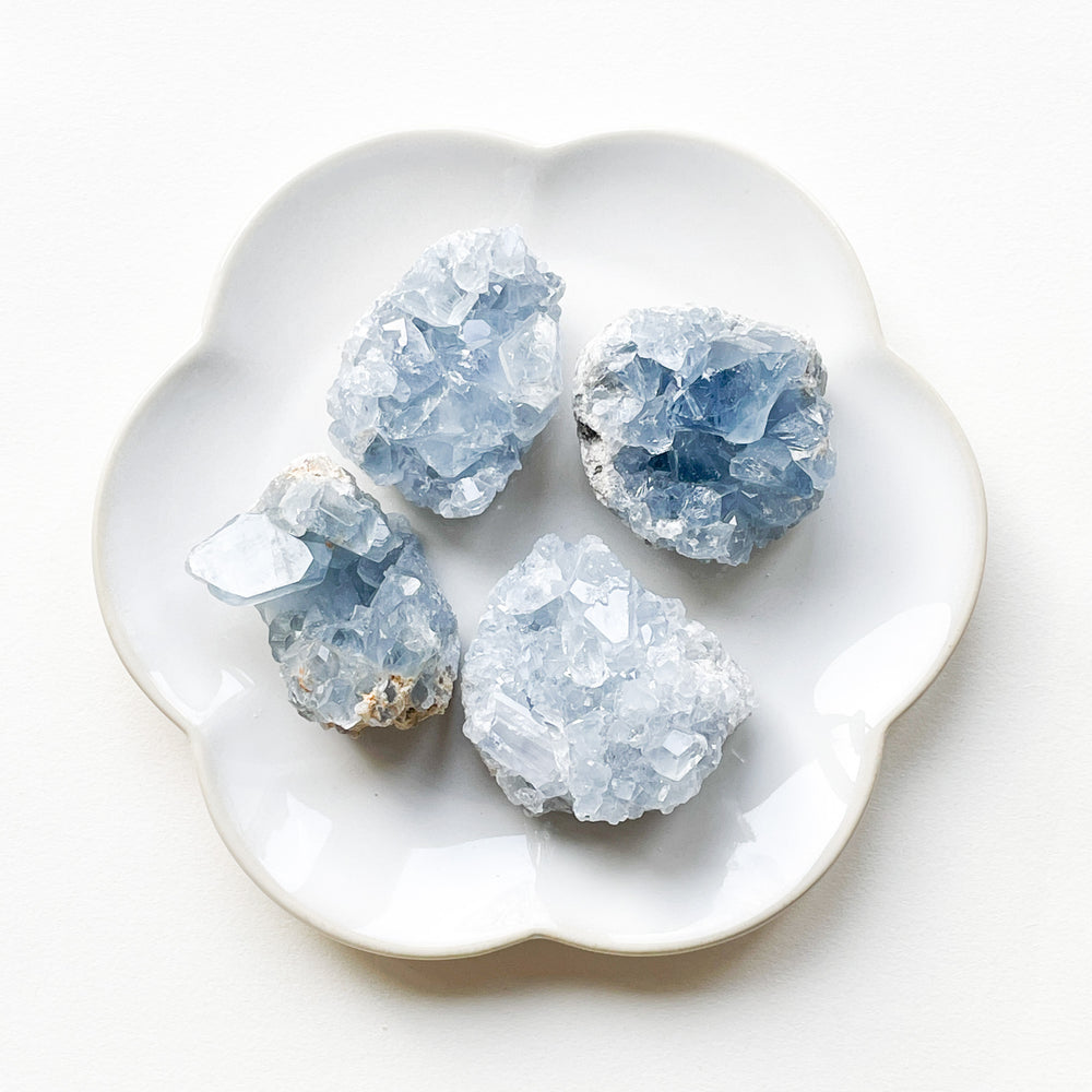 celestien ruwe brok steen edelsteen mineraal