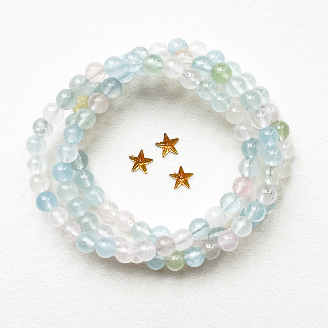 beryl morganiet aquamarijn kinderarmband kind kogel armband sieraad edelsteen