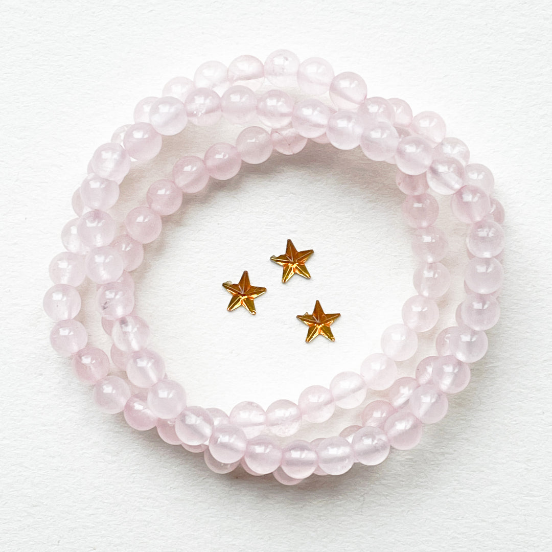 rozenkwarts kinderarmband kind kogel armband sieraad edelsteen