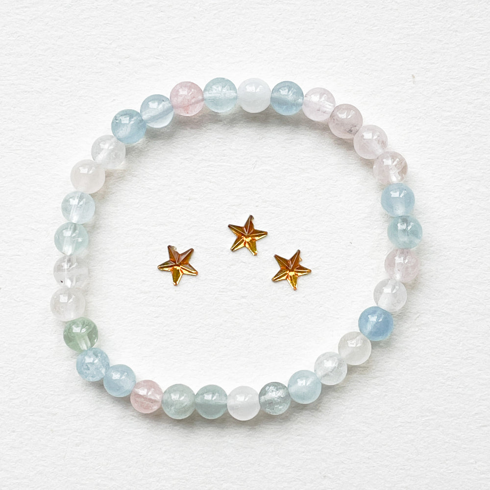 beryl morganiet aquamarijn kinderarmband kind kogel armband sieraad edelsteen