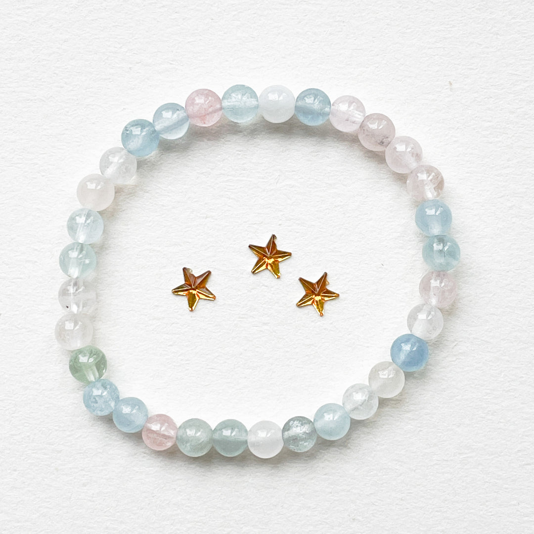 beryl morganiet aquamarijn kinderarmband kind kogel armband sieraad edelsteen