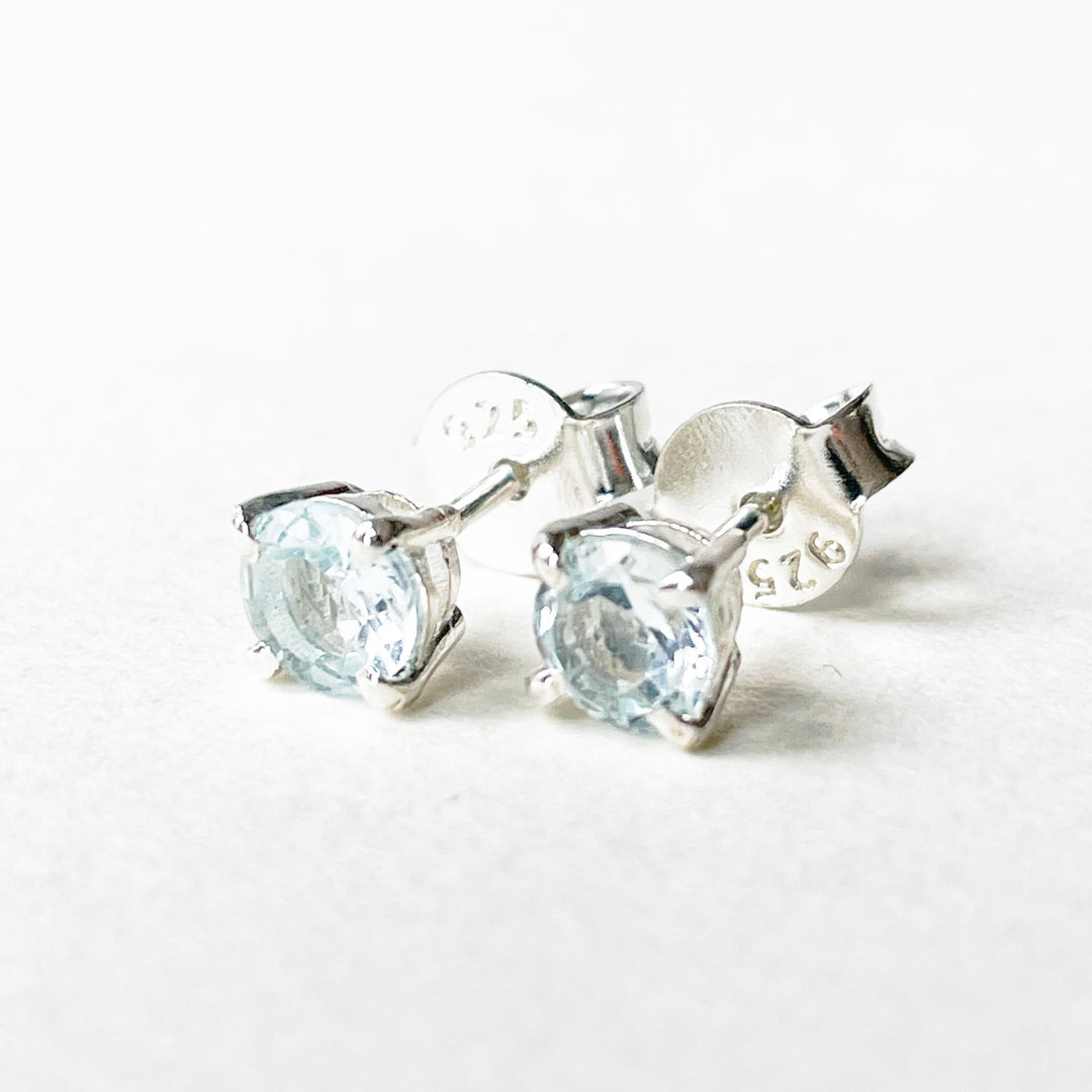 topaas edelsteen oorbellen oorknoppen 5mm studs