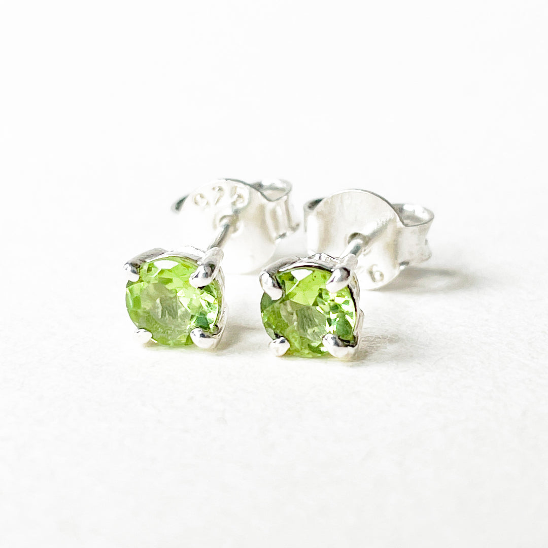 peridoot edelsteen oorbellen oorknoppen 5mm studs