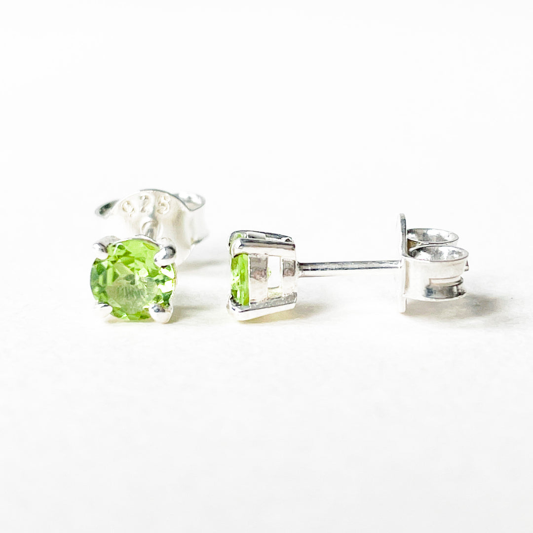 peridoot edelsteen oorbellen oorknoppen 4mm studs