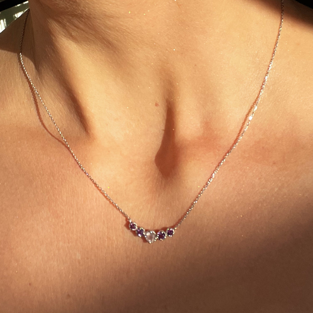 Amethist granaat rozenkwarts oorbellen oorstekers edelsteen sieraden zilver 925 sterling