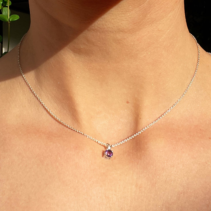 edelsteen hanger 925 sterling zilver kristal 