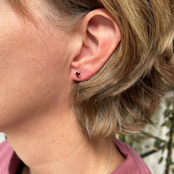 5mm edelsteen oorbellen oorstekers studs zilver 925 sterling