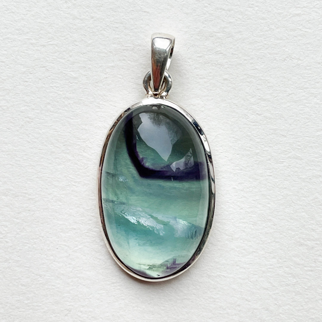 fluoriet groene luxe hanger edelsteen sieraad 925 sterling zilver