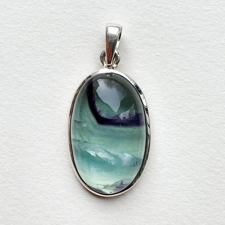 fluoriet groene luxe hanger edelsteen sieraad 925 sterling zilver