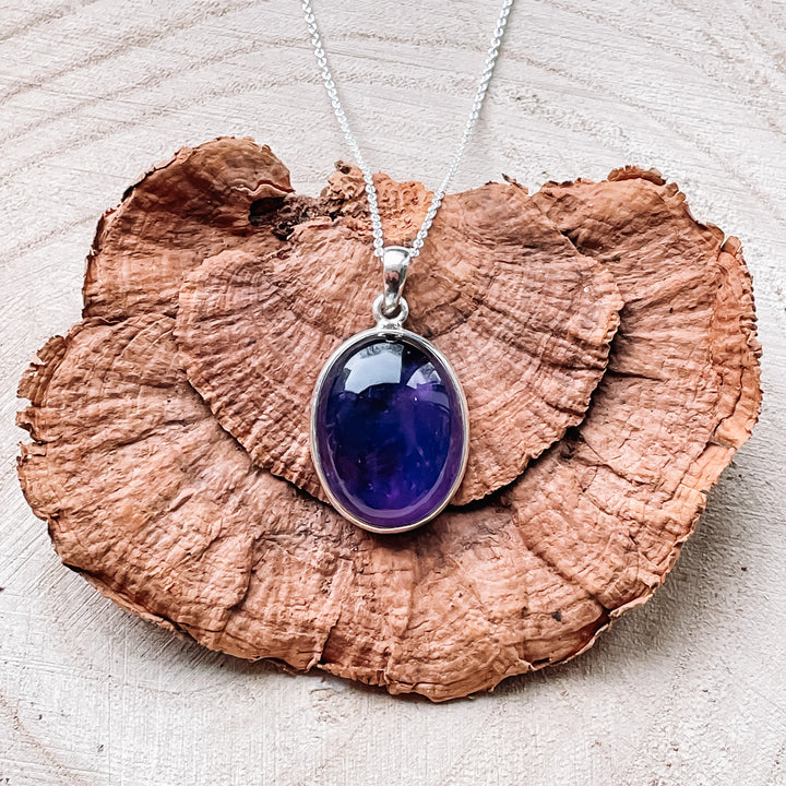 amethist paarse luxe hanger edelsteen sieraad 925 sterling zilver