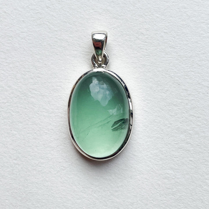 fluoriet groene luxe hanger edelsteen sieraad 925 sterling zilver