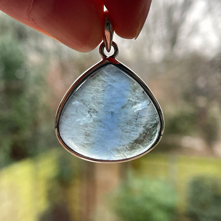 fluoriet blauwe luxe hanger edelsteen sieraad 925 sterling zilver