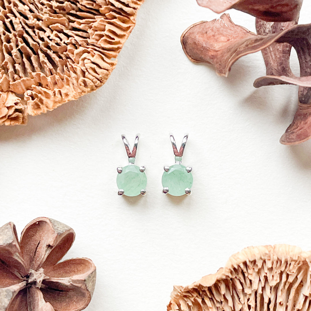 aventurijn 5mm edelsteen hanger zilver 925 sterling