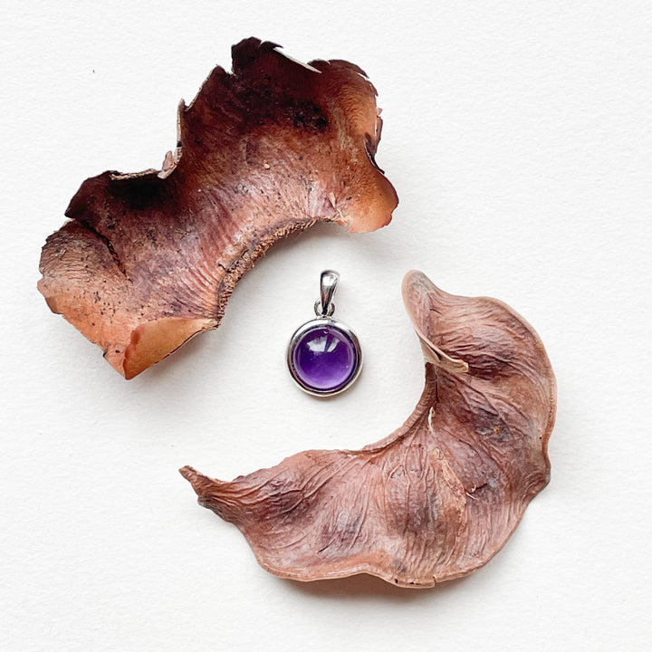 amethist mini luxe edelsteen hanger ketting zilver 925 sterling rhodium