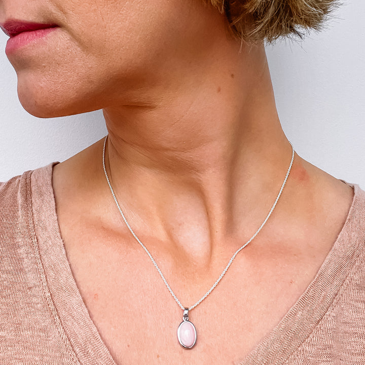 andes opaal mini luxe edelsteen hanger ketting zilver 925 sterling rhodium
