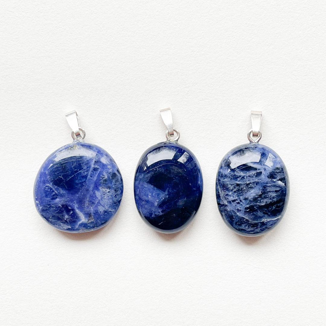 sodaliet blauwe edelsteen hanger 925 sterling zilver sieraden