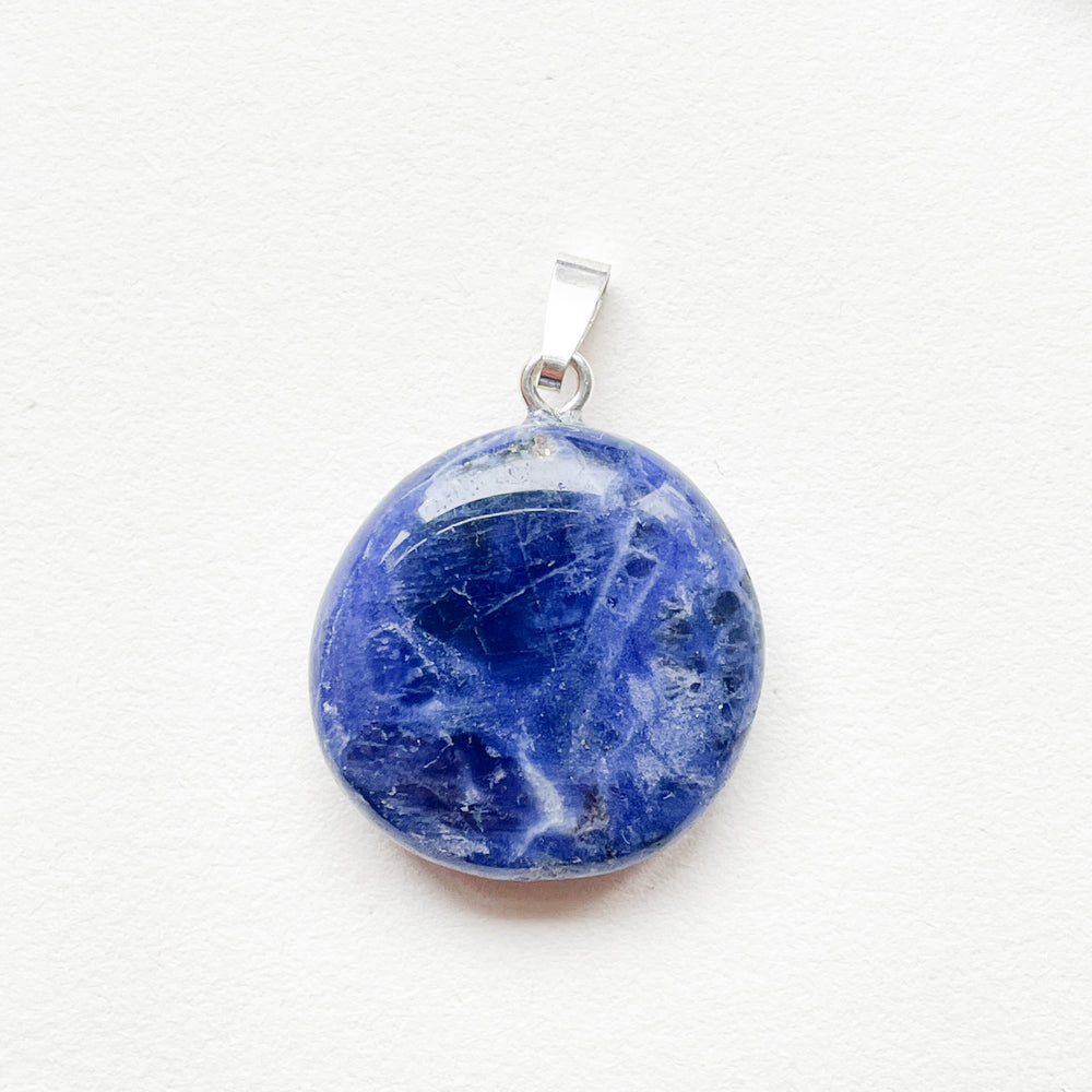 sodaliet blauwe edelsteen hanger 925 sterling zilver sieraden