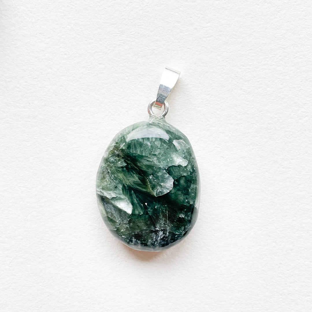 serafiniet groene edelsteen hanger 925 sterling zilver sieraden