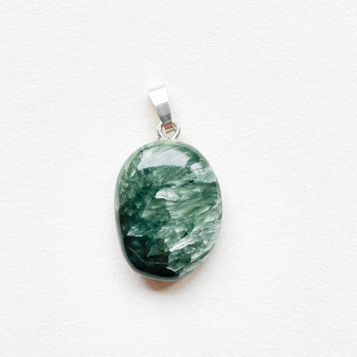 serafiniet groene edelsteen hanger 925 sterling zilver sieraden