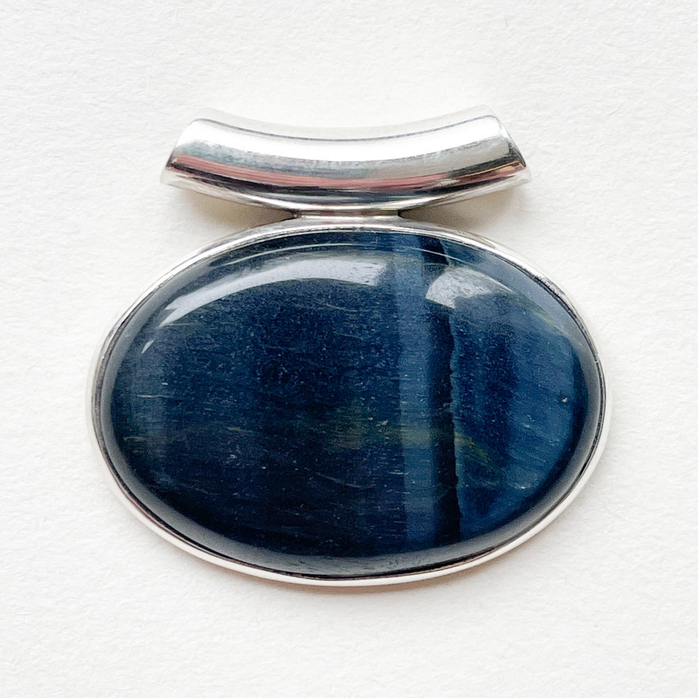 valkenoog blauwe luxe edelsteen hanger echt zilver 925 sterling