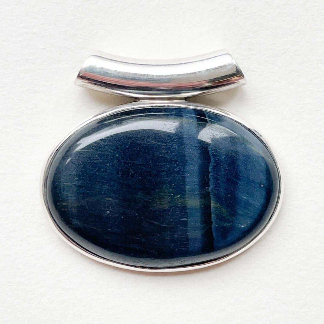 valkenoog blauwe luxe edelsteen hanger echt zilver 925 sterling