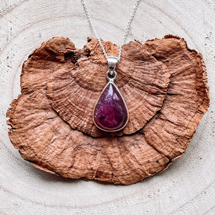 robijn rode luxe edelsteen hanger echt zilver 925 sterling