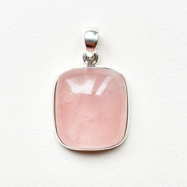 rozenkwarts luxe edelsteen hanger echt zilver 925 sterling