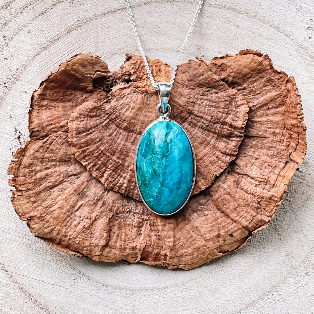 atacama opaal blauwe luxe edelsteen hanger 925 sterling zilver