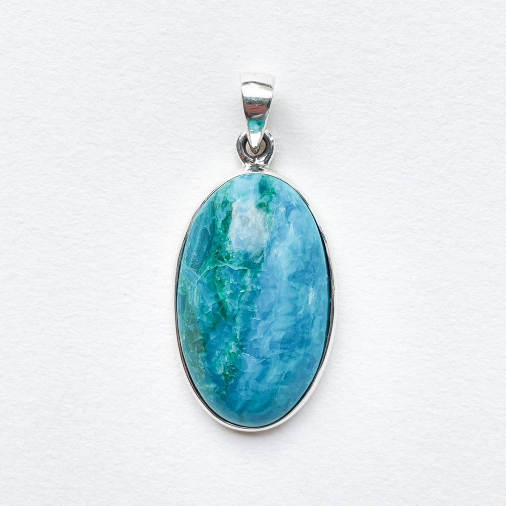 atacama opaal blauwe luxe edelsteen hanger 925 sterling zilver