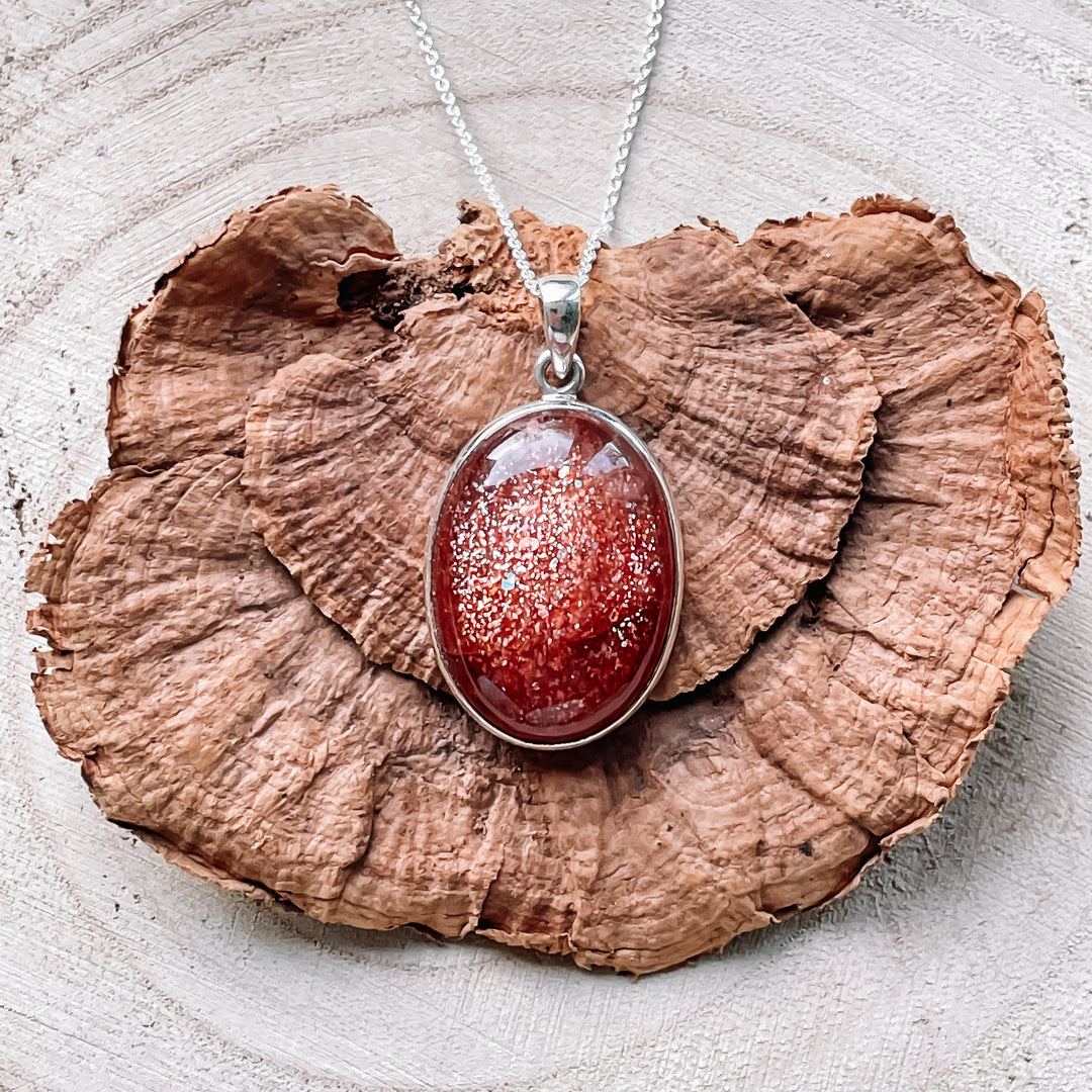 zonnesteen oranje luxe edelsteen hanger 925 sterling zilver