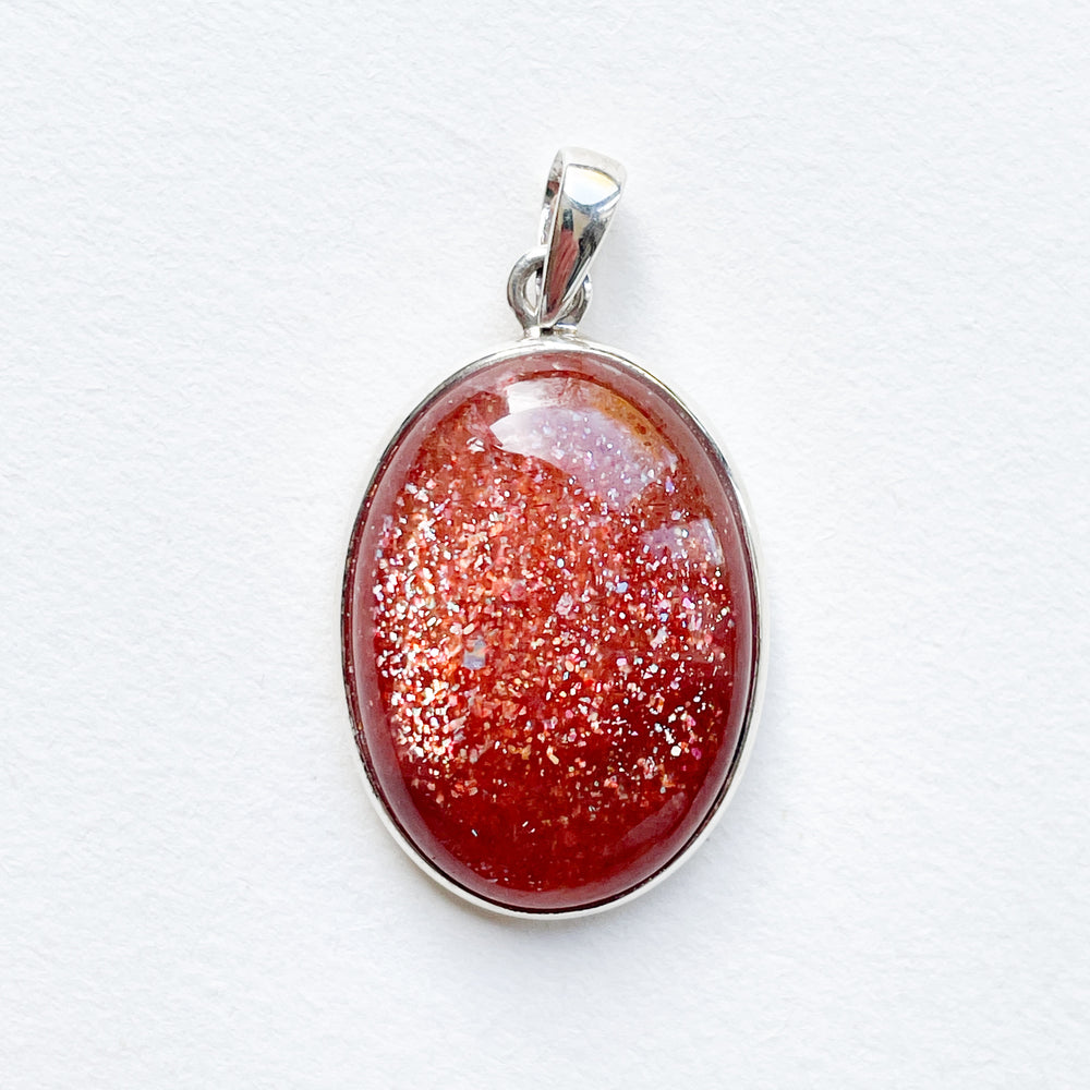 zonnesteen oranje luxe edelsteen hanger 925 sterling zilver