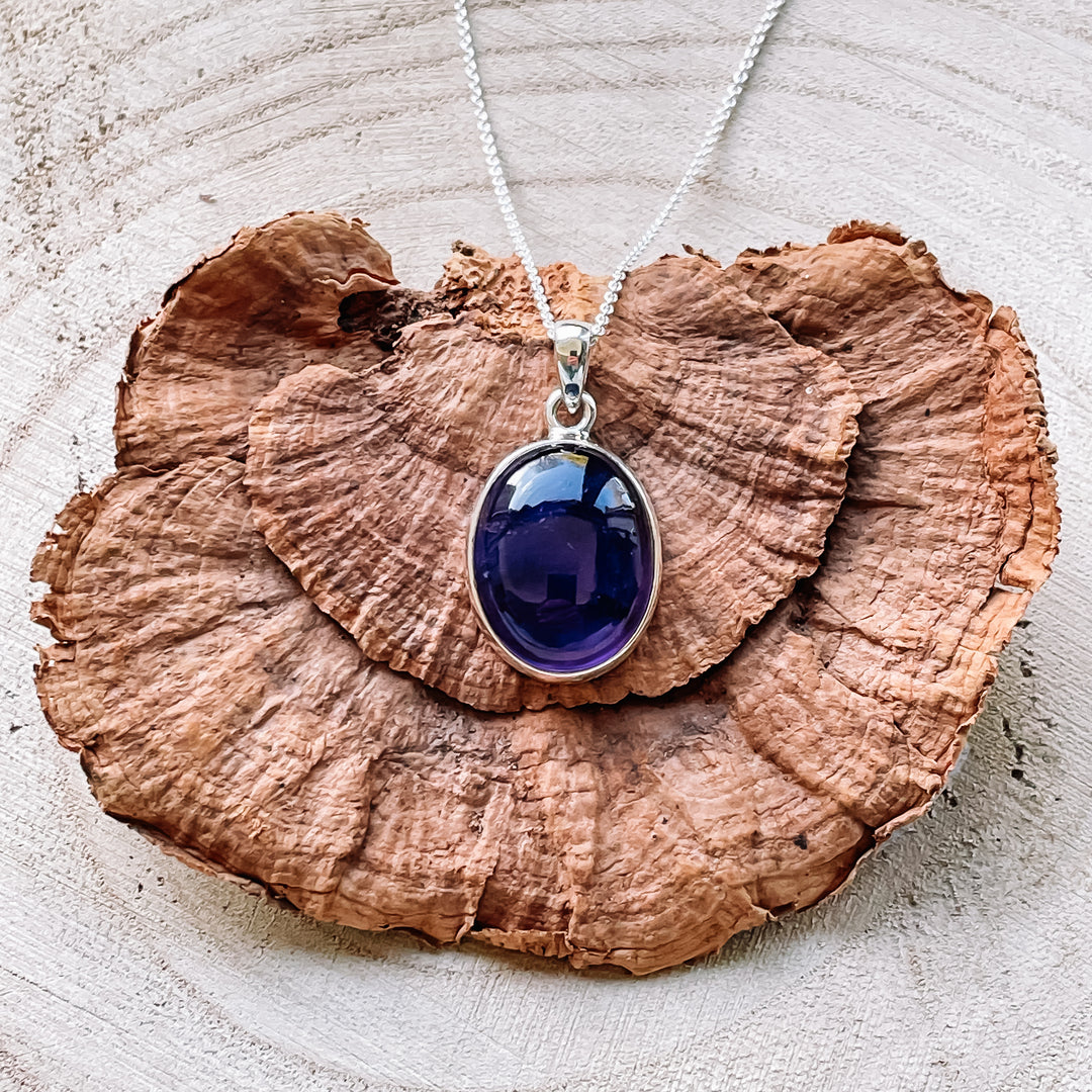 amethist paarse luxe edelsteen hanger 925 sterling zilver