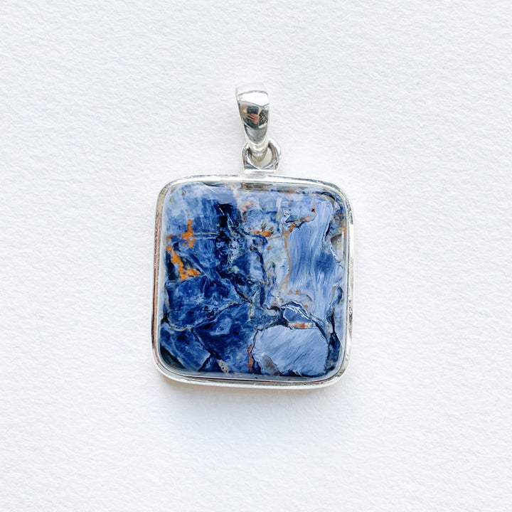 pietersiet blauwe luxe edelsteen hanger 925 sterling zilver