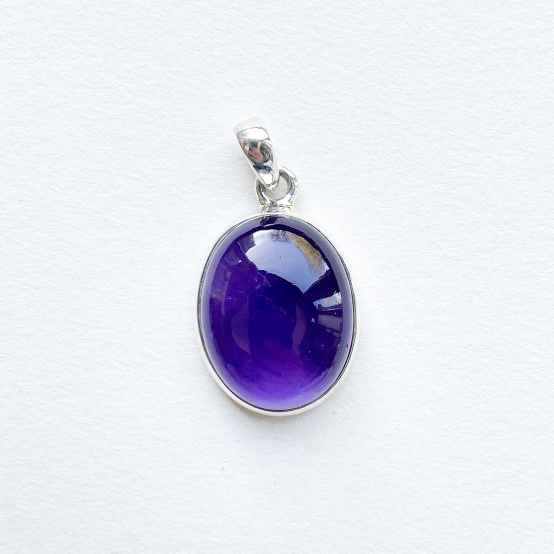 amethist paarse luxe edelsteen hanger 925 sterling zilver