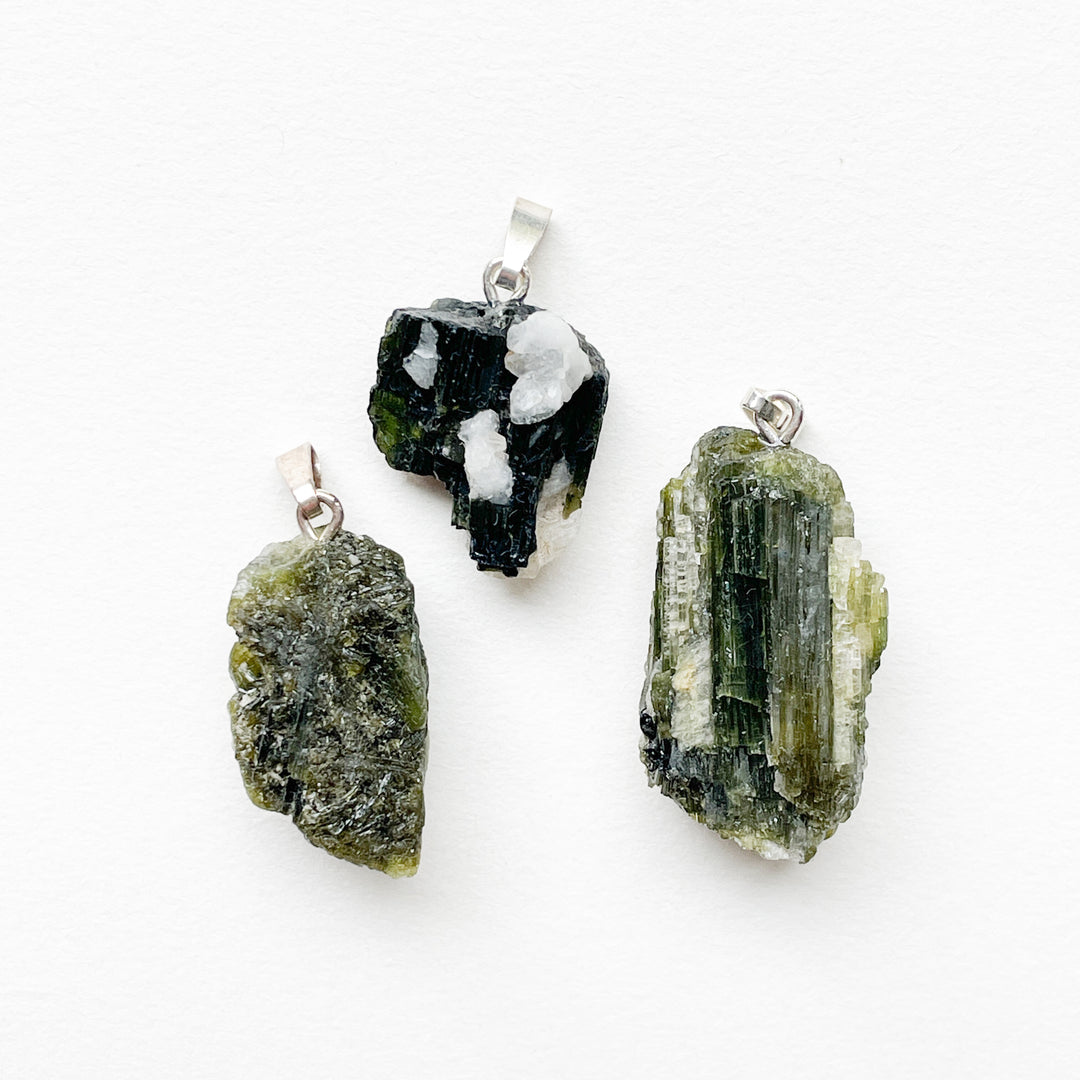 toermalijn groen verdeliet premium edelsteen hanger 925 sterling zilver